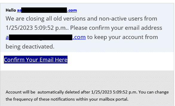 2023 phishing scam example
